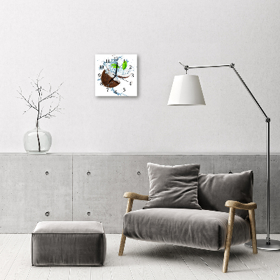 Horloge murale en verre Noix de coco