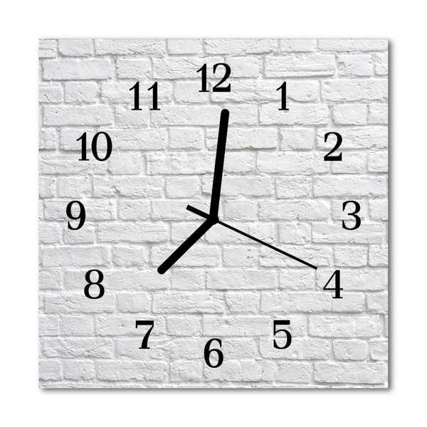 Horloge murale en verre Brique