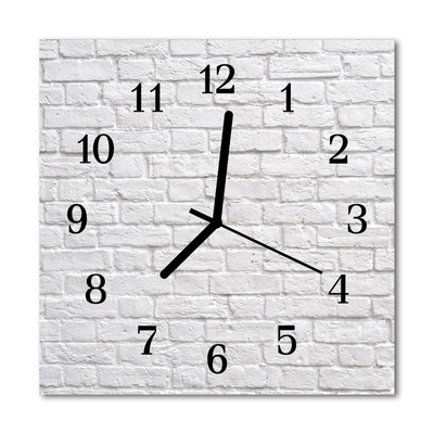 Horloge murale en verre Brique