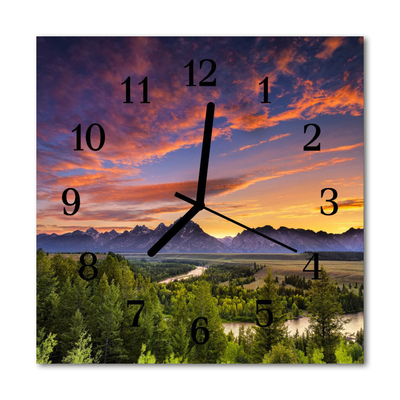 Horloge murale en verre Campagne