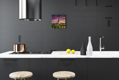 Horloge murale en verre Campagne