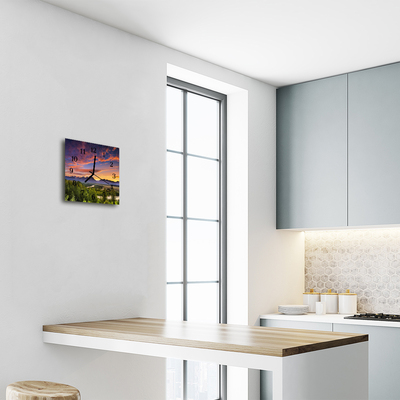 Horloge murale en verre Campagne