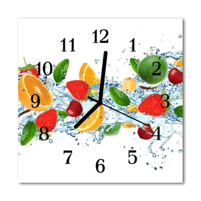 Horloge murale en verre Fruit