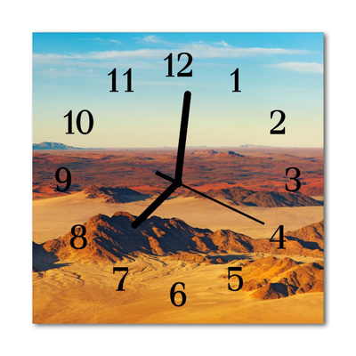Horloge murale en verre Désert