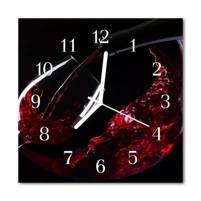 Horloge murale en verre Vin