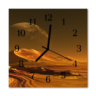 Horloge murale en verre Désert
