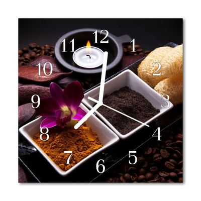 Horloge murale en verre Orchidée