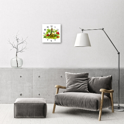 Horloge murale en verre Huile de basilic