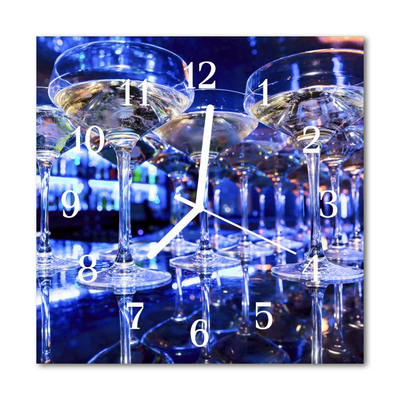 Horloge murale en verre Lunettes