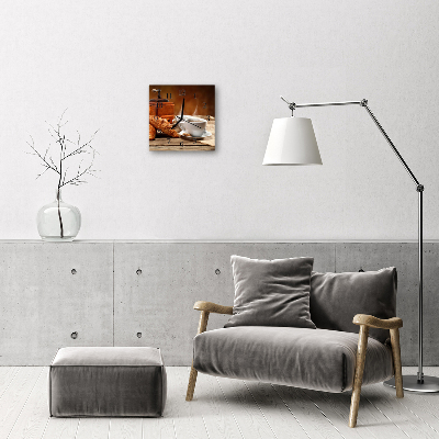 Horloge murale en verre Moulin