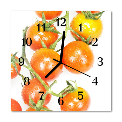 Horloge murale en verre Tomates