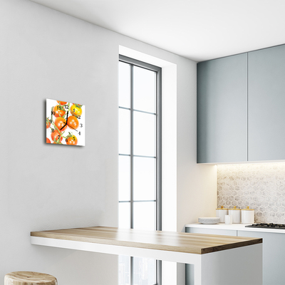 Horloge murale en verre Tomates