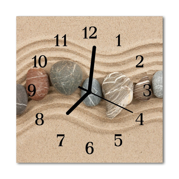 Horloge murale en verre Pierres de sable