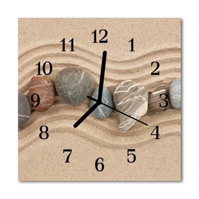Horloge murale en verre Pierres de sable
