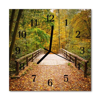 Horloge murale en verre Forêt de pont