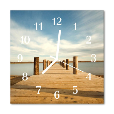 Horloge murale en verre Pont