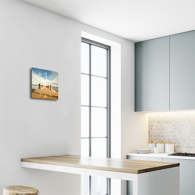Horloge murale en verre Pont