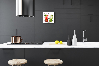 Horloge murale en verre Cocktails
