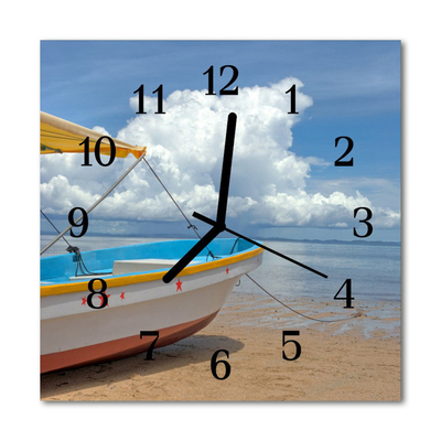 Horloge murale en verre Bateau