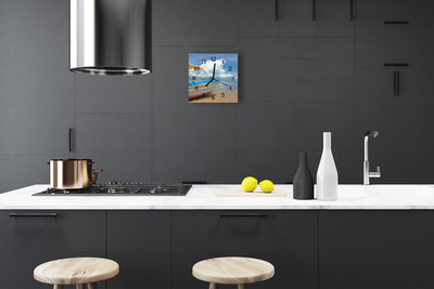 Horloge murale en verre Bateau