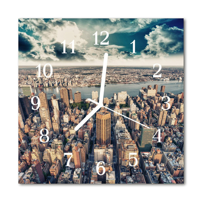 Horloge murale en verre New york