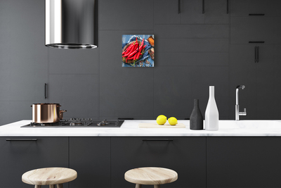 Horloge murale en verre Piment