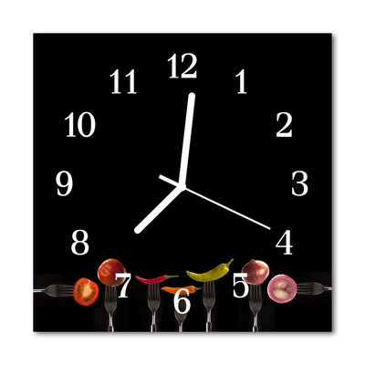 Horloge murale en verre Fourchette