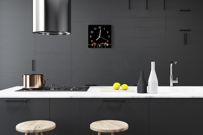 Horloge murale en verre Fourchette