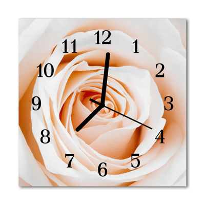 Horloge murale en verre Rose