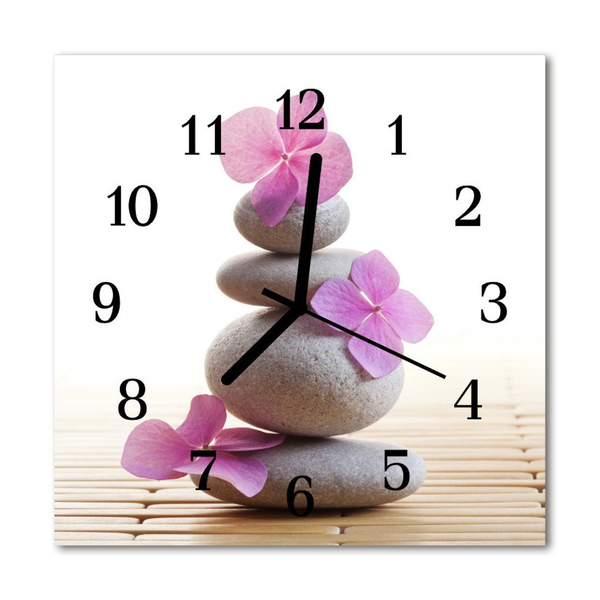 Horloge murale en verre Pierres spa