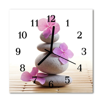 Horloge murale en verre Pierres spa
