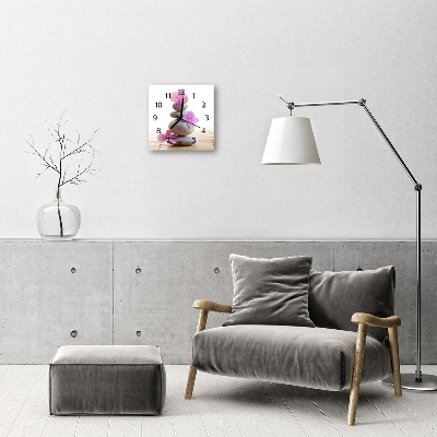 Horloge murale en verre Pierres spa