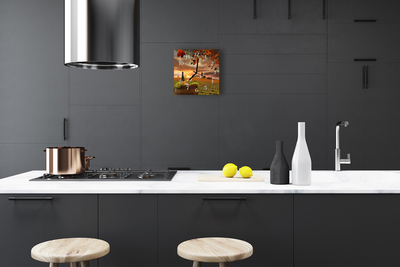 Horloge murale en verre Nature du vin