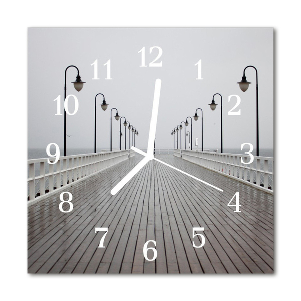 Horloge murale en verre Jetée