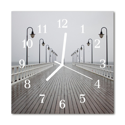 Horloge murale en verre Jetée