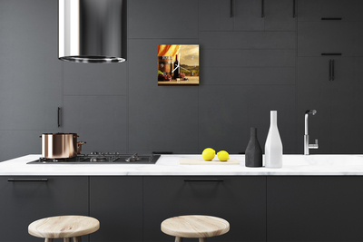 Horloge murale en verre Tonneau de vin