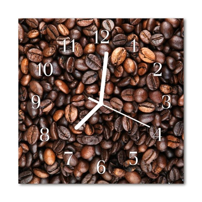 Horloge murale en verre Café en grains
