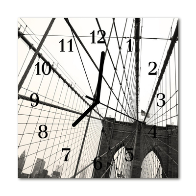 Horloge murale en verre Pont de brooklyn