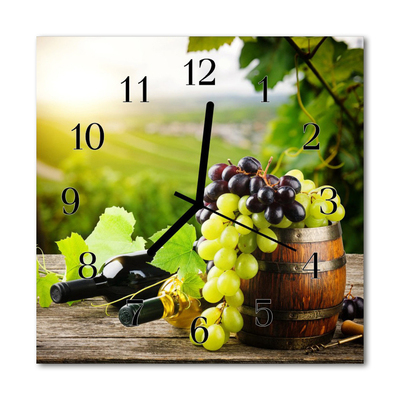 Horloge murale en verre Vin de raisin