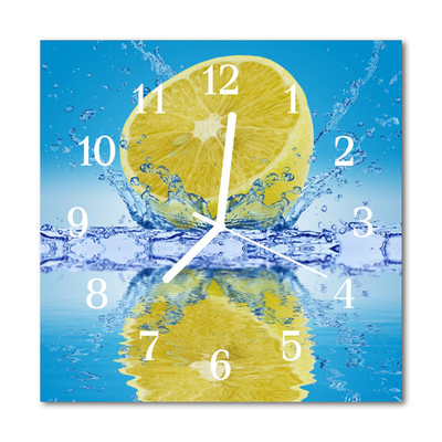Horloge murale en verre Citron