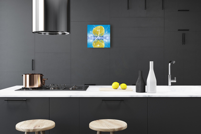 Horloge murale en verre Citron