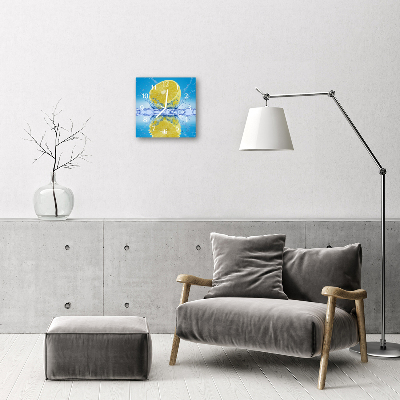 Horloge murale en verre Citron