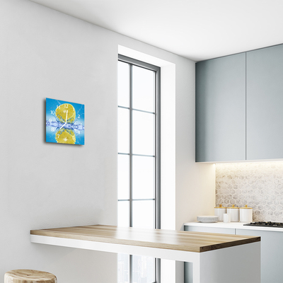 Horloge murale en verre Citron