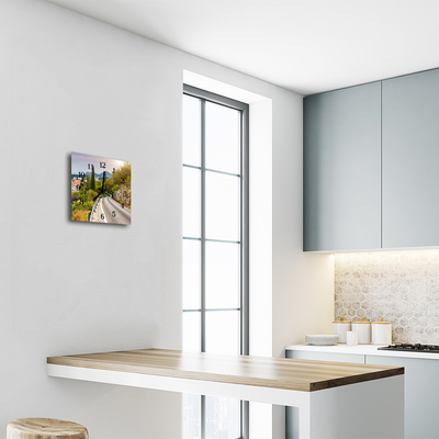 Horloge murale en verre Chemin nature