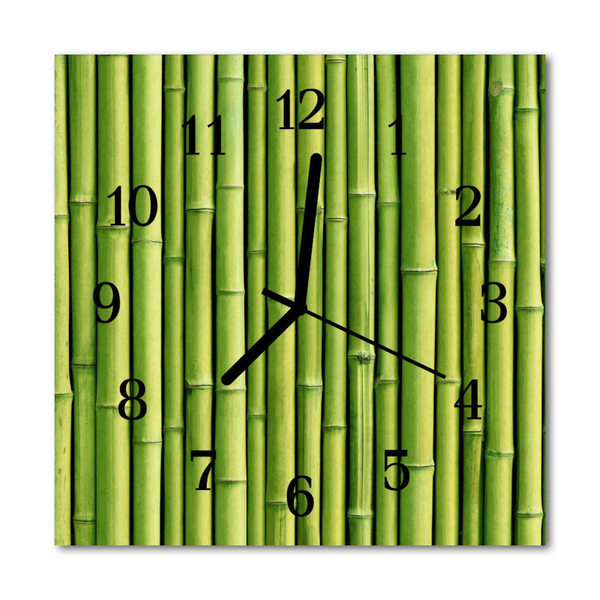 Horloge murale en verre Bambou