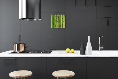 Horloge murale en verre Bambou