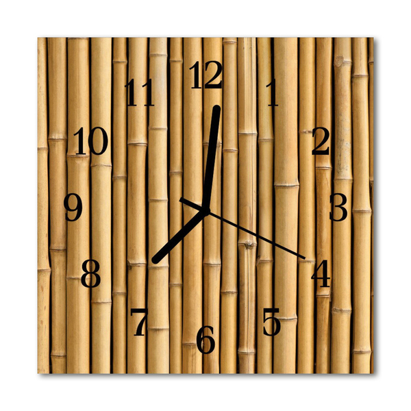 Horloge murale en verre Bambou