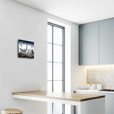 Horloge murale en verre Way city