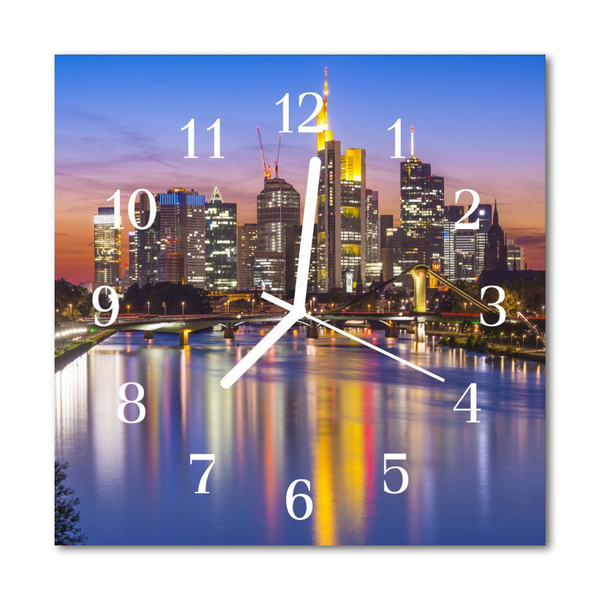 Horloge murale en verre Ligne d'horizon