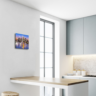 Horloge murale en verre Ligne d'horizon